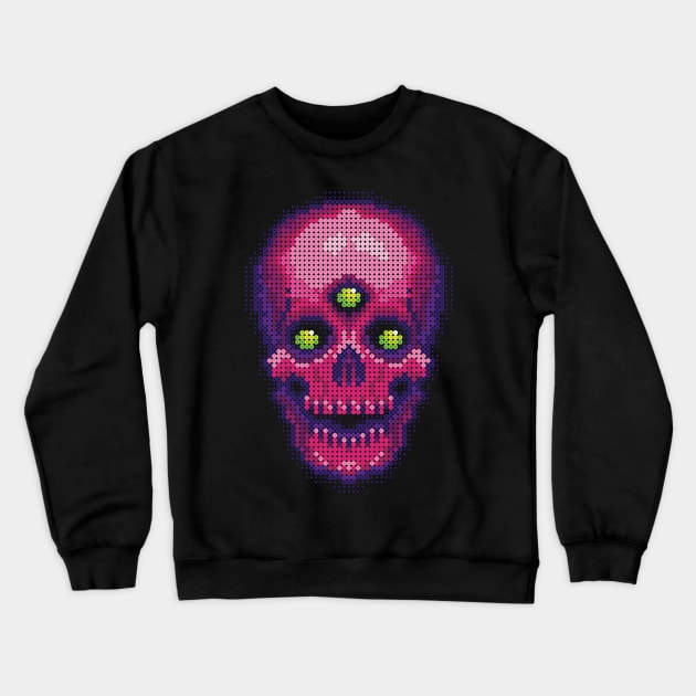 Mom's Day <3 Pink Skull Crewneck Sweatshirt by SideShowDesign